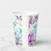 フローラパーソナライズされたベビーシャワー紙カップ 紙コップ (左)