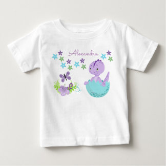 フローラパーソナライズされたベビー ベビーTシャツ