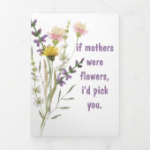 フローラパーソナライズされたマザーデイカード 三つ折りカード (カバー)