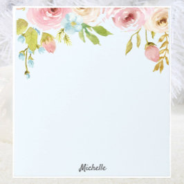 フローラパーソナライズされたメモ帳あなたのテキストギフト彼女のために ノートパッド