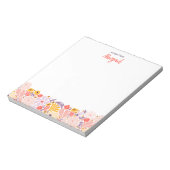 フローラパーソナライズされたメモ帳名前をカスタムする ノートパッド (回転)