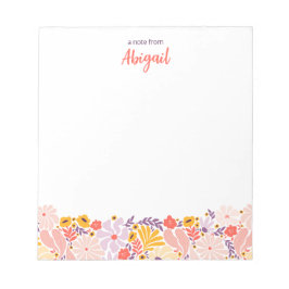 フローラパーソナライズされたメモ帳名前をカスタムする ノートパッド