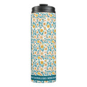 フローラパーソナライズされたモノグラム&ネームウォータータンブラー タンブラー (正面)