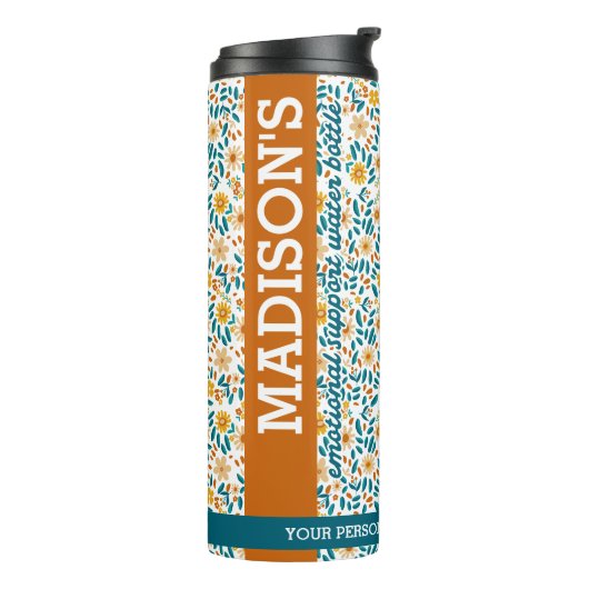 フローラパーソナライズされたモノグラム&ネームウォータータンブラー タンブラー (回転左)