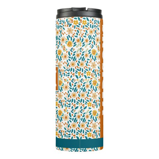 フローラパーソナライズされたモノグラム&ネームウォータータンブラー タンブラー (裏面)