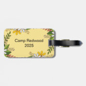 フローラパーソナライズされたユースキャンプ ラゲッジタグ (裏面横)