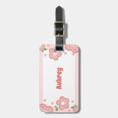 フローラパーソナライズされたユースキャンプ ラゲッジタグ (正面縦)