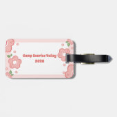 フローラパーソナライズされたユースキャンプ ラゲッジタグ (裏面横)