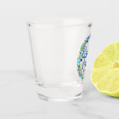 フローラパーソナライズされたリース ショットグラス (左)