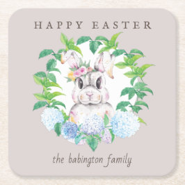 フローラパーソナライズされたリース スクエアペーパーコースター