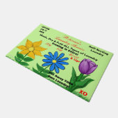 フローラパーソナライズされたルームのユーモア ドアマット (アングル)