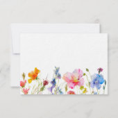 フローラパーソナライズされたワイルドフラワーフラットノートカード ノートカード (裏面)