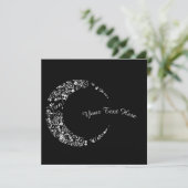 フローラパーソナライズされた三日月フラットカード (スタンド正面)