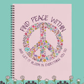 フローラパーソナライズされた内の平和 ノートブック