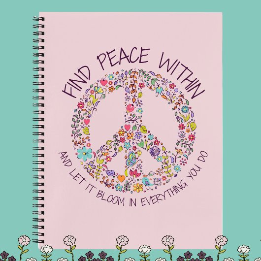 フローラパーソナライズされた内の平和 ノートブック