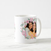 フローラパーソナライズされた写真：花嫁の母のC コーヒーマグカップ (正面右)