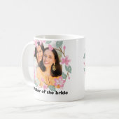 フローラパーソナライズされた写真：花嫁の母のC コーヒーマグカップ (正面左)