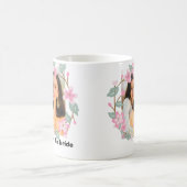 フローラパーソナライズされた写真：花嫁の母のC コーヒーマグカップ (中央)