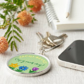 フローラパーソナライズされた名 キーホルダー (側面)