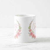 フローラパーソナライズされた名Mag コーヒーマグカップ (中央)