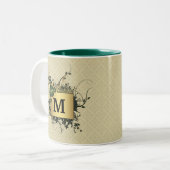 フローラパーソナライズされた噴霧 ツートーンマグカップ (正面左)