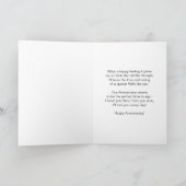 フローラパーソナライズされた妻結婚記念日 カード (内部)