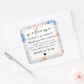 フローラパーソナライズされた感謝してい結婚式の引き出物 スクエアシール (封筒)