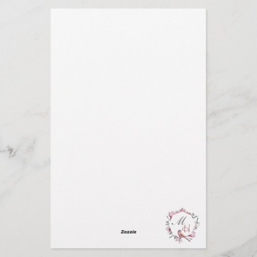 フローラパーソナライズされた文具 便箋 (裏面)