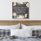 フローラパーソナライズされた板 キャンバスプリント (インサイチュ (寝室))