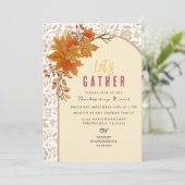 フローラパーソナライズされた植物学自然感謝祭 招待状 (スタンド正面)