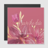 フローラパーソナライズされた水彩温室と金ゴールド (正面/裏面)