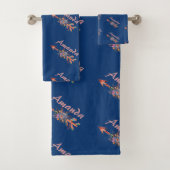 フローラパーソナライズされた矢印 バスタオルセット (インサイチュ)