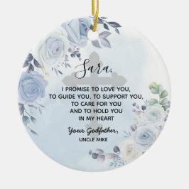 フローラパーソナライズされた神父が神様に誓う セラミックオーナメント