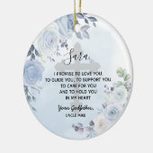 フローラパーソナライズされた神父が神様に誓う セラミックオーナメント (左)