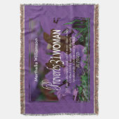 フローラパーソナライズされた箴言31女 スローブランケット (正面縦)