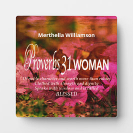 フローラパーソナライズされた箴言31 フォトプラーク