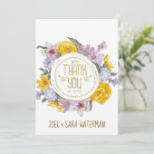 フローラパーソナライズされた結婚リース サンキューカード (スタンド正面)