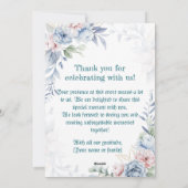 フローラパーソナライズされた結婚式招待状 シーズンカード (裏面)