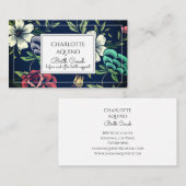 フローラパーソナライズされた誕生コーチドゥラ 名刺 (正面/裏面)