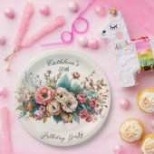 フローラパーソナライズされた誕生会プレート ペーパープレート (パーティー)