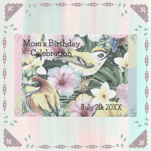 フローラパーソナライズされた鳥 ゲストブック