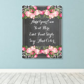 フローラパーソナライズされた黒板引用文 キャンバスプリント (インサイチュ (ウッドフロア))