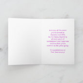 フローラパーソナライズされた30結婚周年 カード (内部)