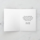 フローラパーソナライズされた35結婚周年 カード (内部)