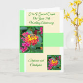 フローラパーソナライズされた35結婚周年 カード (黄色い花)