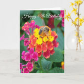フローラパーソナライズされた85誕生日 カード (黄色い花)