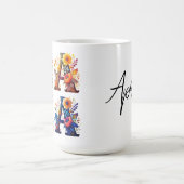 フローラパーソナライズされた コーヒーマグカップ (中央)