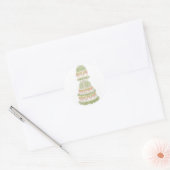 フローラパーティーケーキステッカー ラウンドシール (封筒)