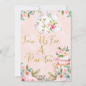フローラパーティーパーティー誕生日招待状 招待状 (裏面)