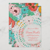 フローラパーティーブライダルランチョンガーデンドリー招待状 招待状 (正面/裏面)